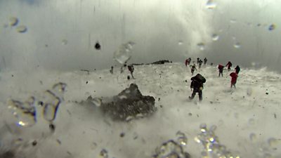 BBC crew amid Etna eruption