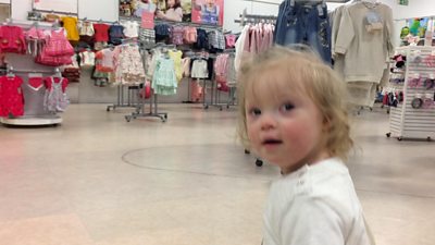 Two-year-old Lily, the face of a new Matalan advertising campaign