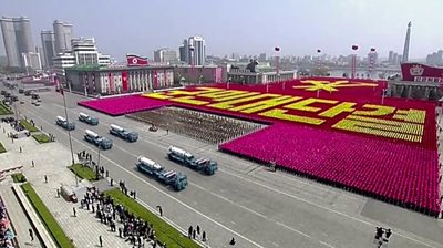 Rare live report from North Korea military parade - BBC News