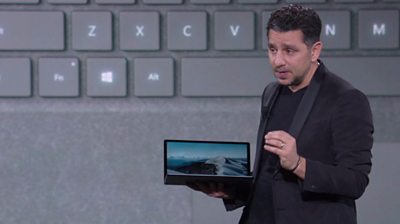 Panos Panay with the new Microsoft Surface