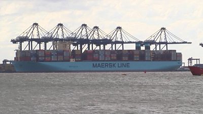 Madrid Maersk docks at Felixstowe