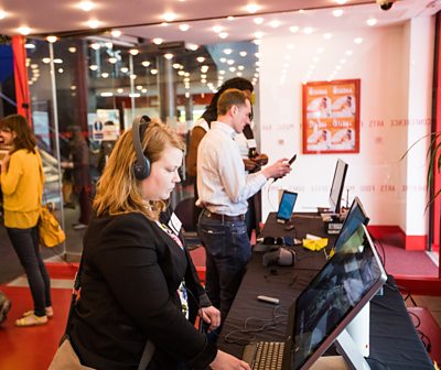 The BBC Blue Room demonstrating new technology for storytelling (photo: Kwame Lestrade)