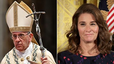 Pope Francis and Melinda Gates