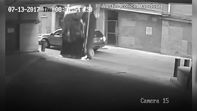 Police in Austin, Texas, have released dramatic footage of a most unlikely car crash.