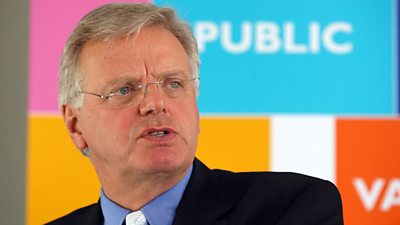 Photograph of Michael Grade speaking at an event