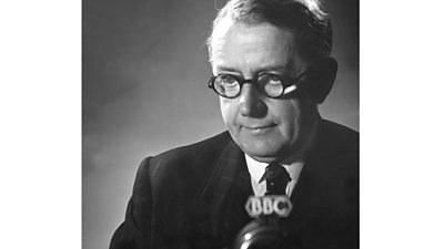 Lord Inman at a BBC microphone