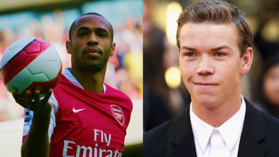 Thierry Henry and Will Poulter