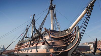 Work begins to prevent HMS Victory from collapsing - BBC News