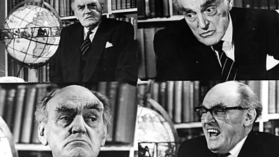 Four pictures of John Reith conveying different expressions. 