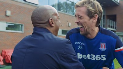 Dion Dublin and Peter Crouch