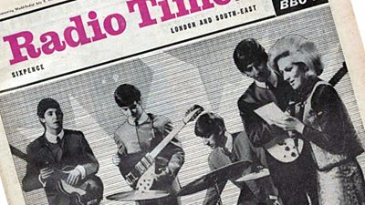 Front cover of the Radio Times showing The Beatles and Dusty Springfield performing on a TV show