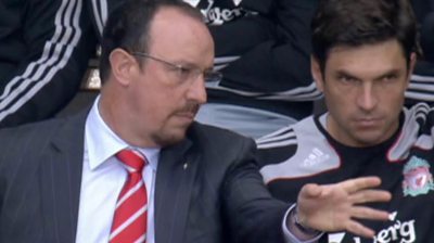 Rafa Benitez and Mauricio Pellegrino at Liverpool