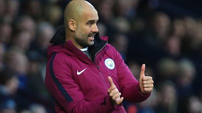 Pep Guardiola signals to players