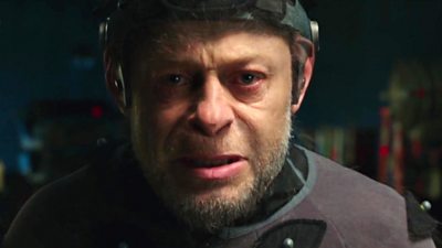 Andy Serkis wearing motion capture technology