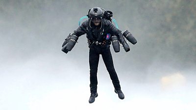 Richard Browning in a jetsuit