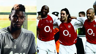 Paul Pogba and Arsenal players