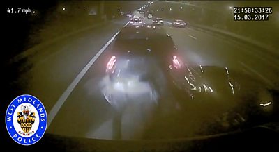 West Midlands Police release footage of M6 crash - BBC News