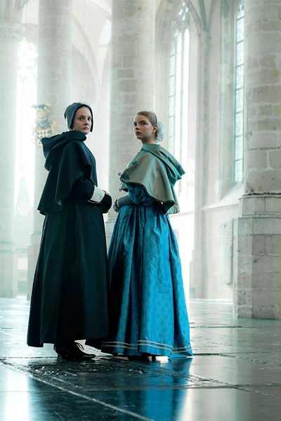 Marin (ROMOLA GARAI) , Nella Oortman (ANYA TAYLOR JOY) in The Miniaturist (Image credit: The Forge/BBC/ Laurence Cendrowicz)