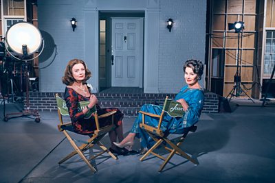 Bette Davis (SUSAN SARANDON), Joan Crawford (JESSICA LANGE) in Feud: Bette and Joan (Image Credit: BBC / Fox)