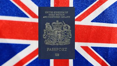 New, blue British passport