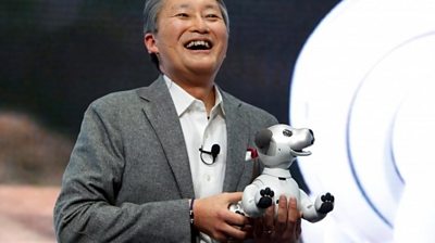 Sony shows off its robot pup at the CES tech expo to highlight its artificial intelligence skills.
