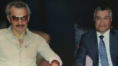 File photo showing Prince Alwaleed bin Talal (L) and Alan Bender (R)