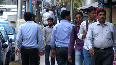Pedestrians in Hyderabad