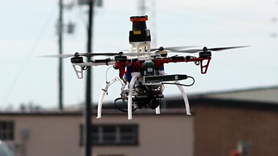 A drone using MIT CSAIL's NanoMap system