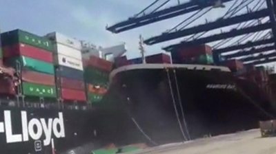 Two container ships collide in Karachi