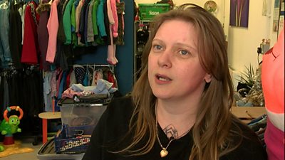 Natasha Hayes says people come in for donated school uniforms every day