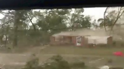 Tornado destroys house