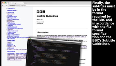 screengrab of 91ȱ github page displaying subtitle guidelines