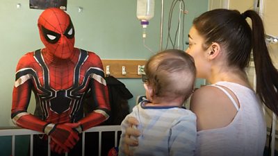 The 'Spider-Man' who cheers up sick kids in Nottingham