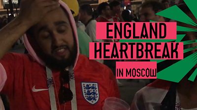 England fans in Moscow go from elation to heartbreak after being beaten 2-1 by Croatia and miss out on a World Cup final.