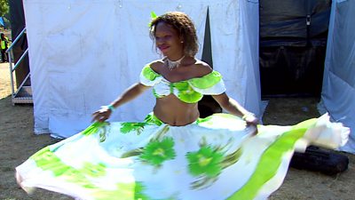 Dancer at Mauritian festival
