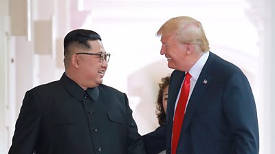 Trump on Kim Jong-un: 'We fell in love' - BBC News