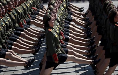 Kim Ji-Young talks about what it's like to take part in a North Korean military parade.