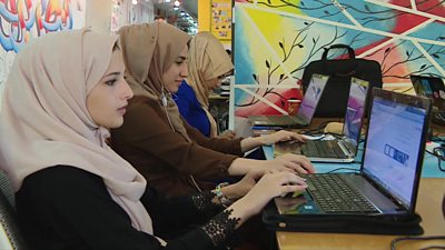 Women coding