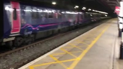 grantham catches train station fire