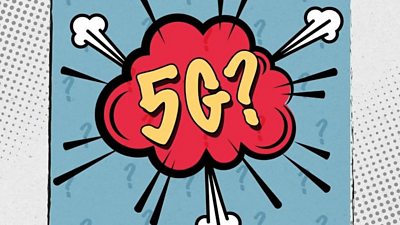 5G logo cartoon