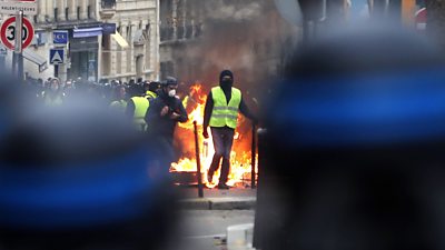 Yellow vest protester