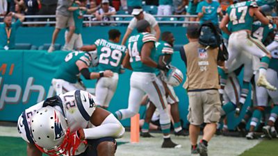 Miracle in Miami: The Miami Dolphins beat the New England Patriots with a ' miracle' play - BBC Sport