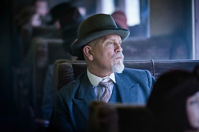 Hercule Poirot (JOHN MALKOVICH) in The ABC Murders (Image Credit: BBC/Mammoth Screen/Agatha Christie Ltd) Photographer: Ben Blackall