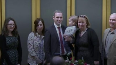 Steffan Lewis and family