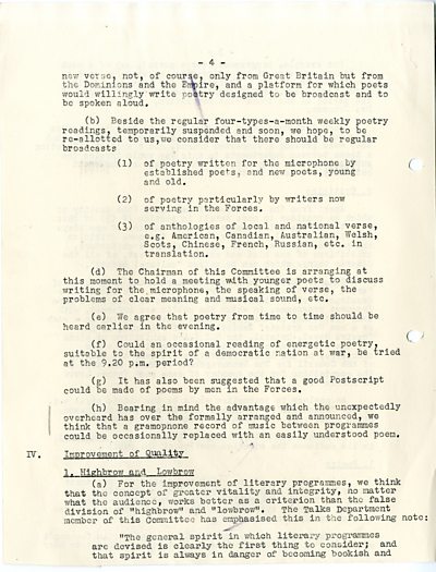 Typewritten memo