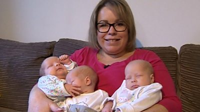 Triplets conceived via IVF and naturally
