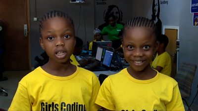 Girls coding