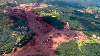 The collapsed dam in Brazil