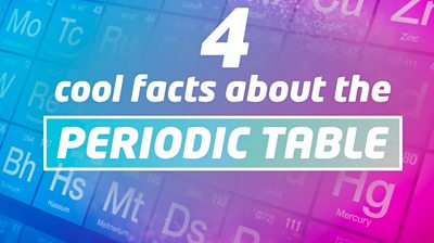 Text says 4 cool facts about the periodic table