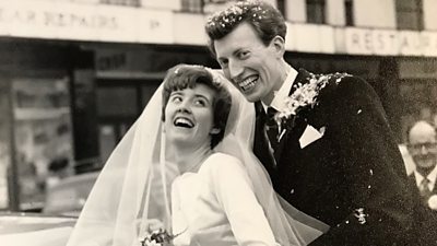 Maureen and Alan Blake on their wedding day